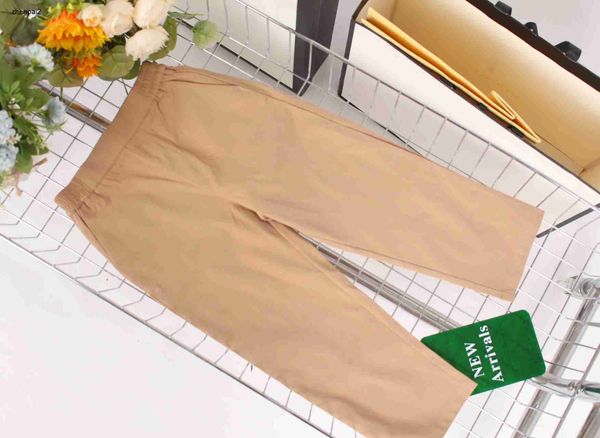 Роскошные детские брюки высокого качества для девочек и мальчиков, детская дизайнерская одежда, размер 100-150, детские брюки цвета хаки Dec05