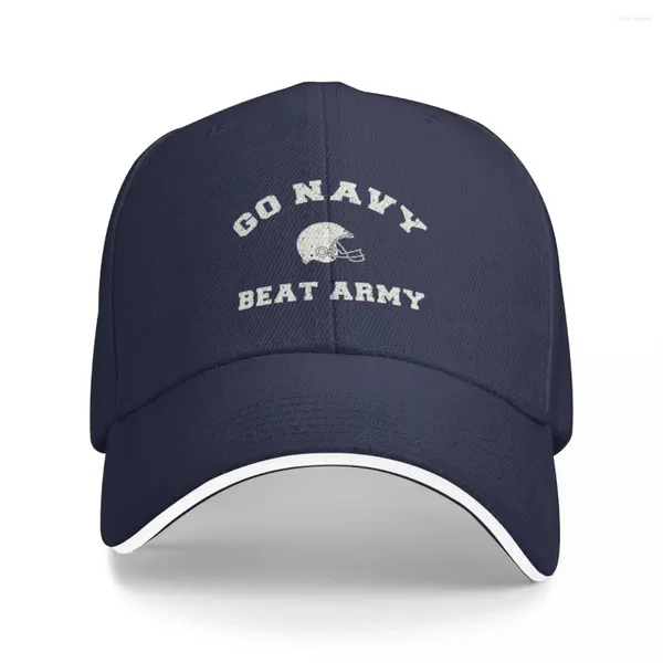 Bonés de bola Go Navy Beat Army Baseball Cap Luxo Rugby Trucker Chapéus para Homens Mulheres