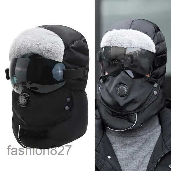 Balaclava unissex inverno quente Chapéu Trapper Cap Rosto Proteção para os olhos À prova de vento Ciclismo Caps Máscaras 3GB0E