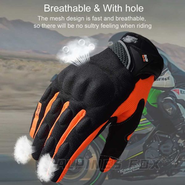 Мотоциклетные перчатки SUOMY Летние мотоциклетные перчатки с сенсорным экраном Дышащие мотоциклетные перчатки Противоударные перчатки для мотокросса DH Мотоспорт GuantesL2312.14