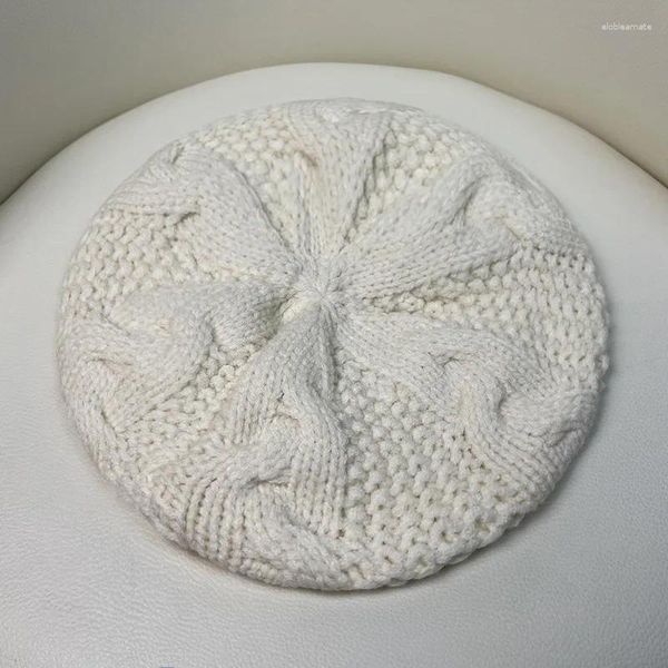 Berretti Big Testa Cappello da donna Autumn e inverno giapponese Beretto di lana di lana ottagonale Corea di zucca a maglia all'ingrosso