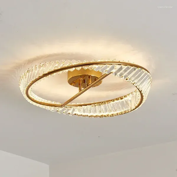 Plafoniere moderne a LED in cristallo di lusso per soggiorno, camera da letto, cucina, decorazione, lampadari, lampade per interni, lucentezza