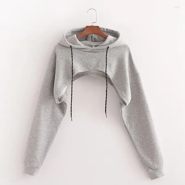 Kadın Hoodies Seksi mahsul üst özel hoodie sweatshirts yüksek kaliteli orijinal tasarım moda