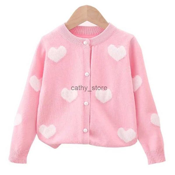 Pulôver Kruleepo Girl's Mink Fleece Brocade Sweater Jacket Casaco Crianças Bebê Crianças Outono Inverno O Collar Cardigan Malhas Base ShirtL231215