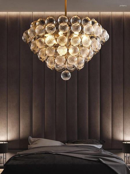 Pendant Lamps Postmodern Creative Glass Bubble Ball Chandelier Light Luxury Dining Room Living Home Designer Study Bedroom Lam