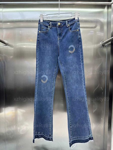 Designer-Jeans für Damen, Denim-Hosen, Hot Diamond, dekorativ, modisch, Slim-Fit, Horn-Jeans, hochwertige, vielseitige lange Hosen, Damen-Hosen