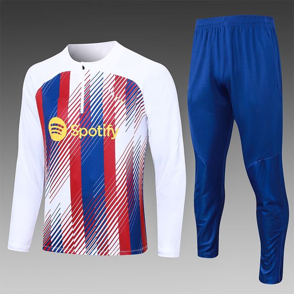 2023-2024 Popüler Kulüp Futbol Forması Uzun Kollu Yetişkin Çocuklar Eğitim Kiti Trailsuit Eğitim Gömlek Track Futbol Seti FCB Futbol Ceketi