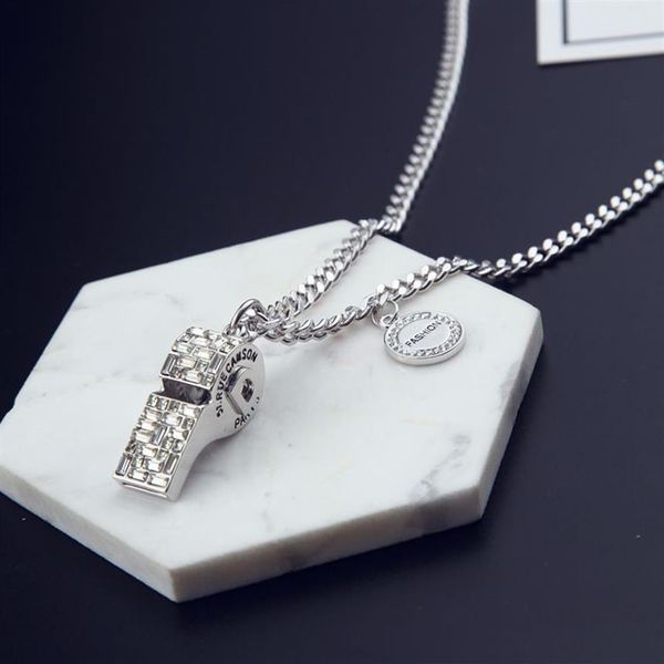 Neuer Trend koreanischer Diamant-Pfeifen-Anhänger, Pullover-Kette, Pfeifen-Halskette, weiblicher Schmuck, Temperament, Modeschmuck, lange Halskette, 228 Karat