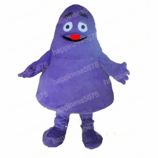 Adulto tamanho roxo fantasma mascote trajes personagem dos desenhos animados terno terno carnaval