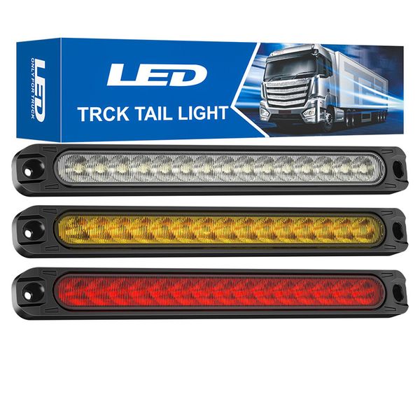 12v/24v 15 led indicador de marcador lateral do caminhão luzes de emergência carro piscando luzes estroboscópicas amarelo branco vermelho sinal de volta aviso lâmpada traseira traseira