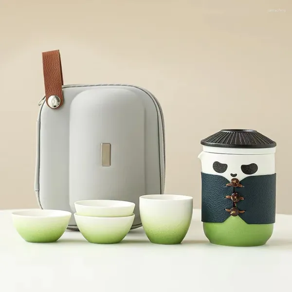 SET DI ATTUALI A TEFE PANDA VIAGGIO CAILE CAIWAN CAIWAN SET CERAMICA PORCELAIN CAGHT CATTURA CREATIVA