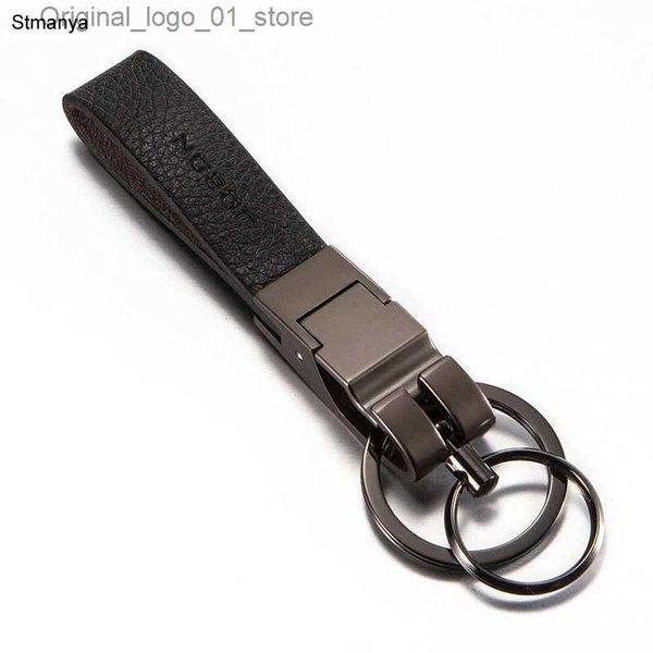 Keychains Lanyards Männer neue luxuriöse Metallschlüsselkette Top Echt hochwertiger Autoschlüssel Ring Frauen Tasche Bester Geschenk Keychains Schmuck Q231219