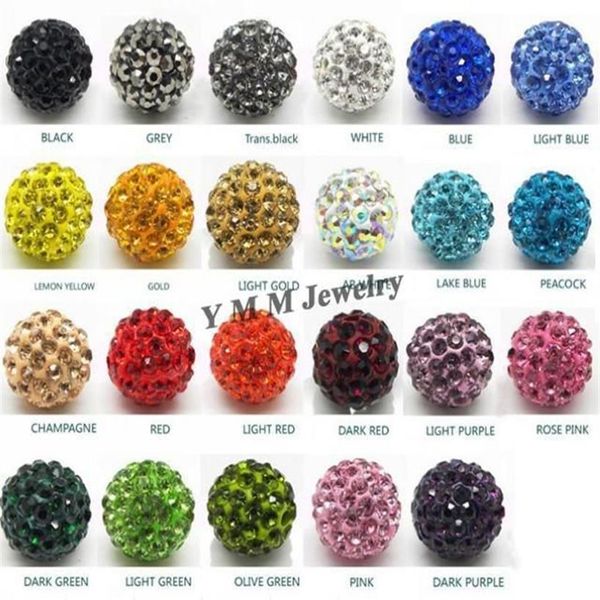 Ganze 500 Stück 10 mm Ton pflastern Discokugel Strass Kristallperlen Mix Farben für DIY Ship247u