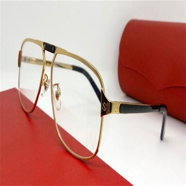 Nieuwe mode-ontwerper optische bril 0102 vierkant frame eenvoudige retro-stijl transparante lenzen kunnen worden uitgerust met gla238V op sterkte