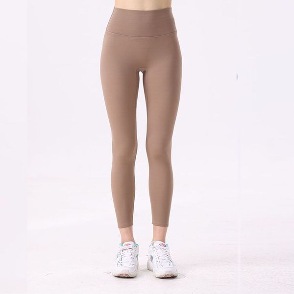 Damen Jogging Yoga Legging Wear Sports Lady's No Embarrassment Line Pants Lady's Hip Lift Tight High Waist Nude Fitness Übungshose Gym Legging