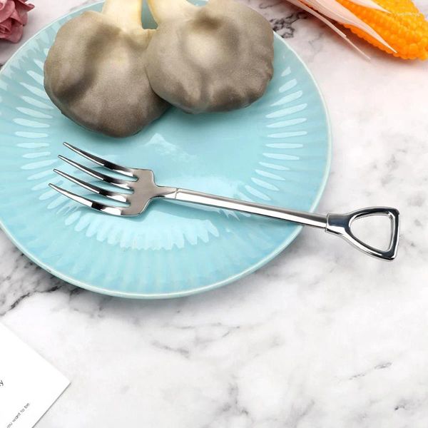 Forchette Forchetta da tavola Stoviglie Utensili da cucina Forma di pala Manico lungo Accessori da cucina Cucchiaio da caffè da dessert in acciaio inossidabile