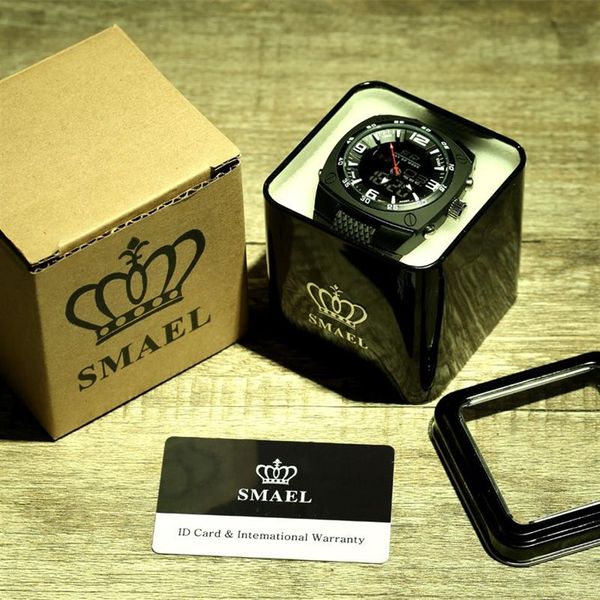Бренд SMAEL, мужские аналоговые цифровые модные военные наручные часы, водонепроницаемые спортивные часы, кварцевые часы с будильником, WS1008277b, 2020
