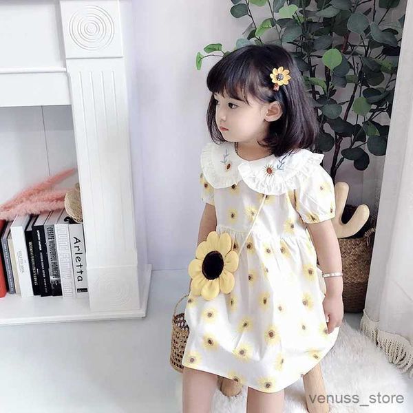 Abiti da ragazza Estate Sole Floreale Lolita Bambino Bambine Abbigliamento Casual Abito midi Elegante Abito per bambini Per adolescenti Festa Principessa Prendisole