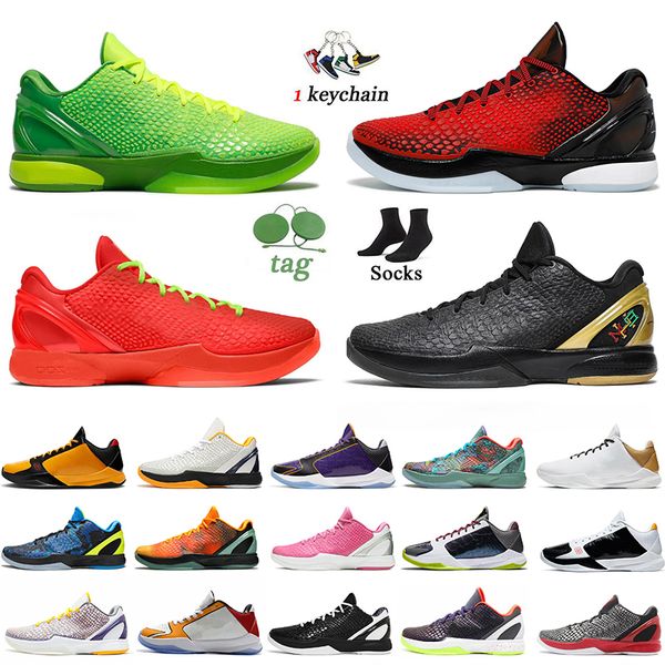 k0be 6 Scarpe da basket Reverse Grinch 8 What The Mambacita Bruce Lee Big Stage Chaos 5 Protro Rings Metallic Gold Eybl Scarpe da ginnastica da uomo Sport Outdoor Sneakers