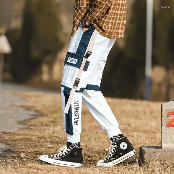 Мужские брюки, уличная одежда с несколькими карманами, шаровары в стиле хип-хоп, повседневные мужские спортивные брюки для бега, трендовые брюки Harajuku S-5XL