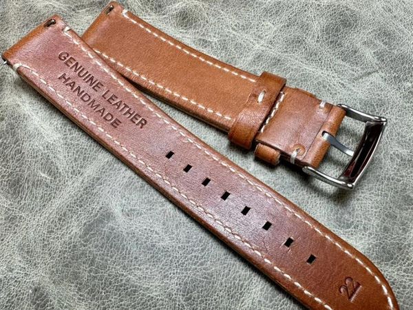 Uhrenarmbänder Retro Big Hand Straps Band 20mm 22mm Echtes Leder Große Größe Lange Gürtel Männer Hohe Qualität verlängerte Uhrenarmbänder XXL