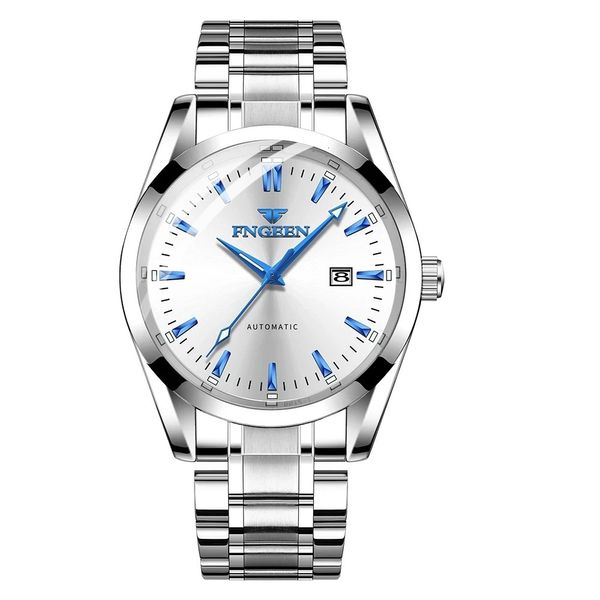 Другие часы для деловых мужчин Лучший бренд класса люкс Механические автоматические военные водонепроницаемые светящиеся наручные часы из нержавеющей стали FNGEEN 6612 231219
