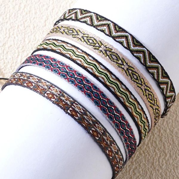 Gliederarmbänder Go2boho Set mit 5 Stück Boho Makramee-Seil handgeflochtene Kette Damen Mini Multi Schmuck 2024 Hippie Trendy für Teenager