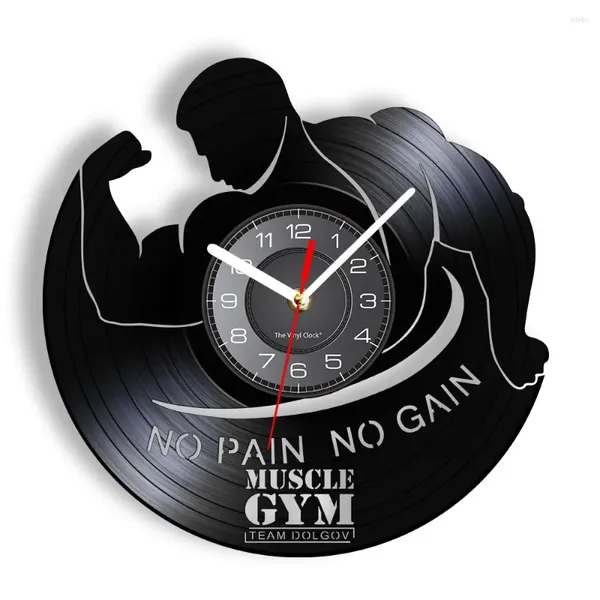 Duvar Saatleri Ağrı Müzik Kazanma Müzik Gym Record Clock Sport Fitness Vücut İnşa Vintage Led Arka Işığı Modern Hoem Dekor