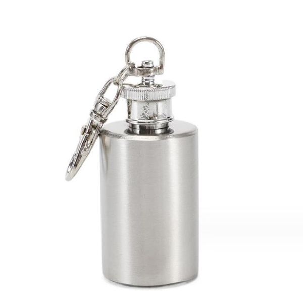 Mini frasco de uísque pote de vinho levar bolso jarro chaveiro drinkware flagon bolso chaveiro de aço inoxidável 1oz frascos de quadril