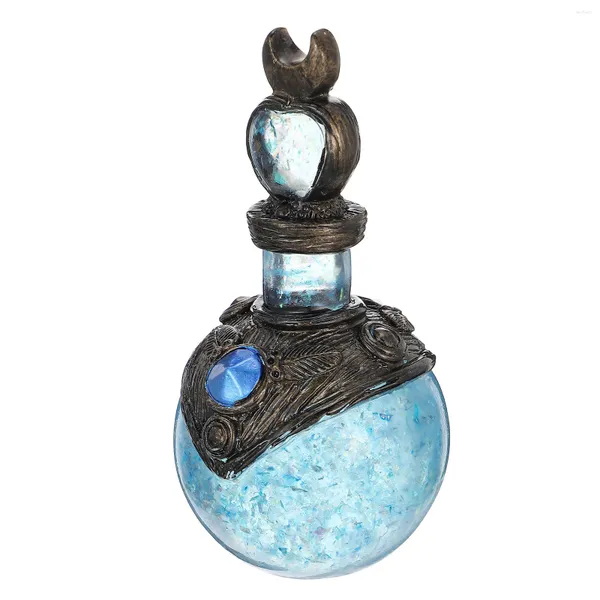 Vasos pequena resina brilhante garrafa modelo delicado lua estátua ornamentos para casa