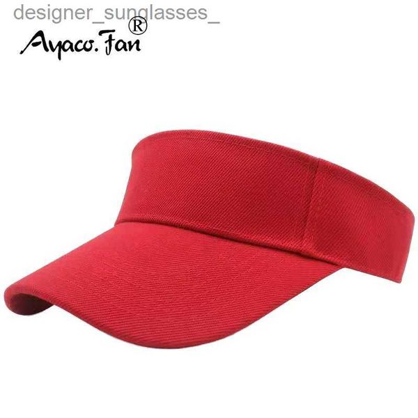 Visiere Genitore-Bambino Estate Cappelli da sole Uomo Donna Visiera regolabile Protezione UV Top Vuoto Solido Sport Tennis Golf Corsa Protezione solare CL231219