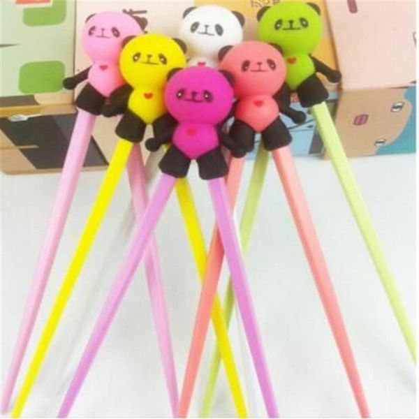 200 Paar niedliche Panda-Silikon-Essstäbchen, chinesische Essstäbchen, Kinder-Trainings-Essstäbchen, Länge 18 cm282T