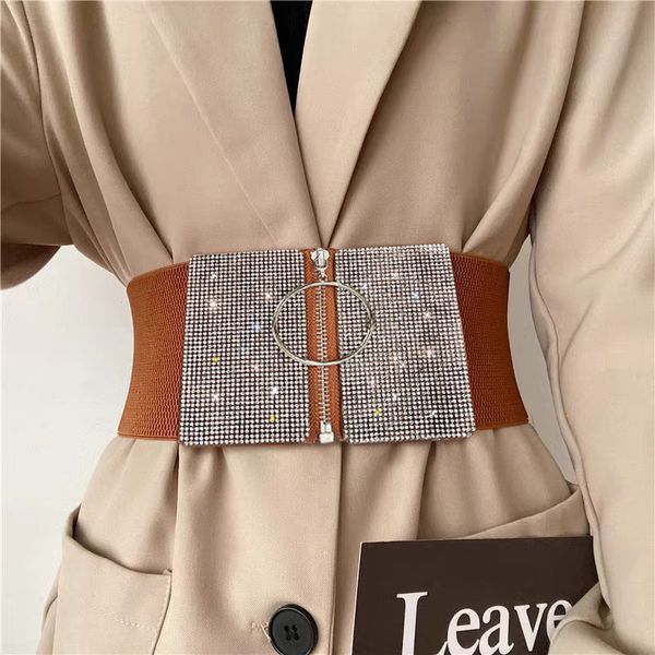 2024 moda feminina decorativa cinto para baixo jaqueta camisola com saia cinto versátil saia cinto elástico cintura larga selo