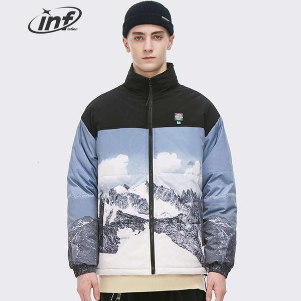 IATION Neve Inverno Frio Bolha Zíper North Men Face Puffer Design Jaqueta Casaco Personalizado