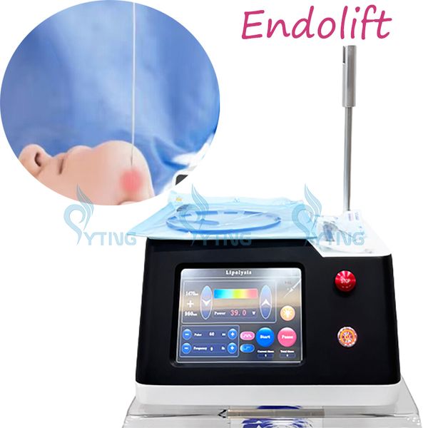 980nm 1470nm Endolaser Endolift Máquina de lipoaspiração a laser Levantamento de pescoço Remoção de gordura facial Queixo duplo Lipoaspiração Redução de celulite