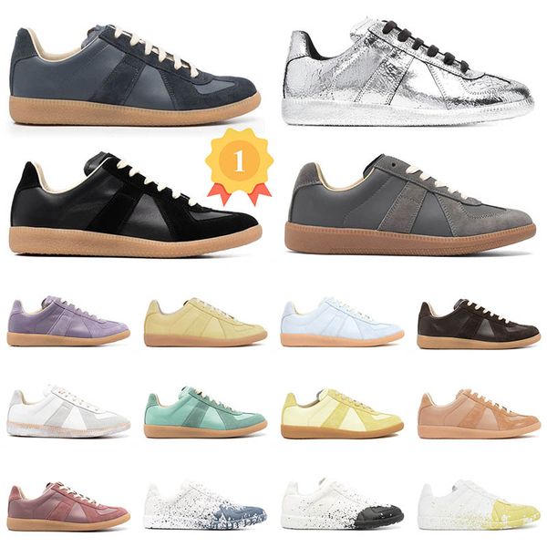 Sapatos casuais maisons margiela replicar tênis camurça mulher preto branco tênis de salto plano designer espuma mens treinadores basquete sapato esportivo ao ar livre