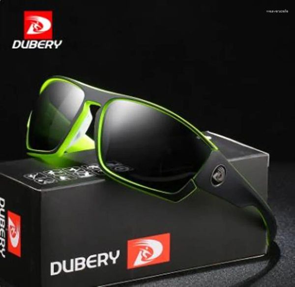 Óculos de sol Dubery Vintage Polarizado Óculos de Sol Masculinos para Homens Conduzindo Preto Quadrado Oculos Masculino 8 Cores Modelo 370