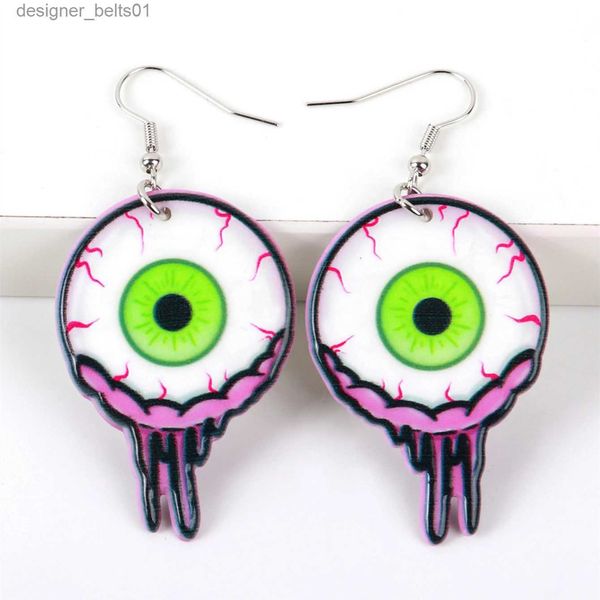 Stud Halloween Horror Sangue Olhos Acrílico Mulheres Brincos Novo Engraçado Desenhos Animados Vermelhidão Olhos Brinco Gótico Jóias GiftsC24319