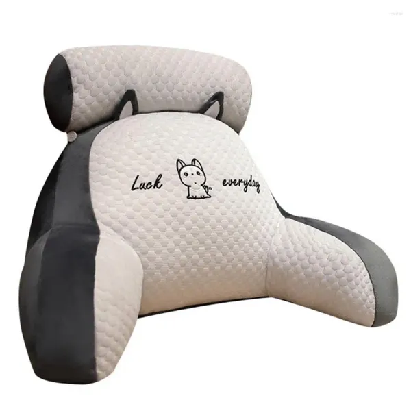 Yastık kanepe-backrest okuma kolu, kol desteği ile karikatür basılı yatak kanepe için çıkarılabilir sırtlık
