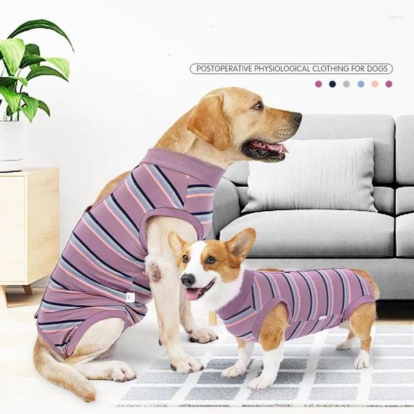 Abbigliamento per cani Abbigliamento per animali domestici Maglione a strisce modali Tuta per sterilizzazione fisiologica con pigiama per urina Pigiama per la casa