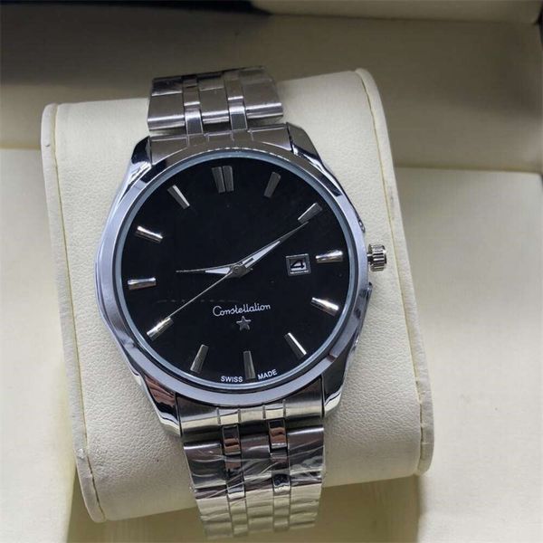 Лучшие роскошные мужские часы, кварцевые часы Omegwatches 2020, деловые часы для отдыха, дешевый брендовый ремень с тремя булавками