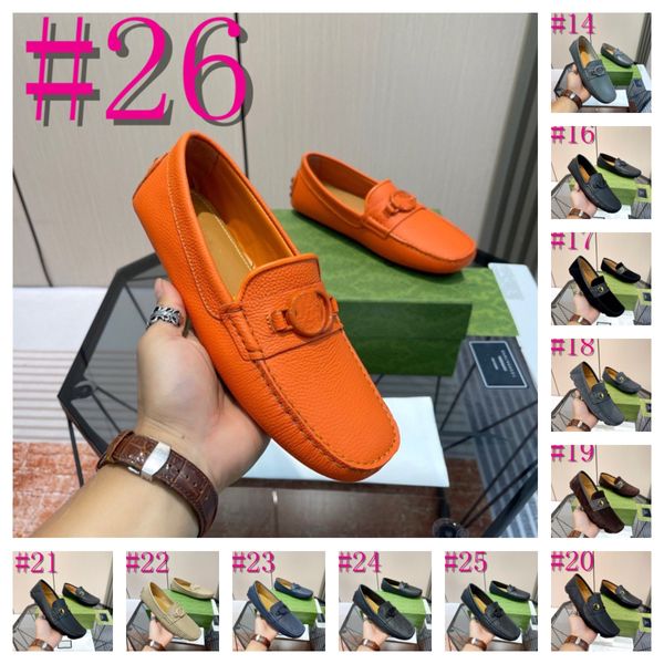 40MODE Designer-Loafer aus echtem Leder für Herren, Größe 46, Slip-On-Schuhe, luxuriöse Driving Flats, lässige Mokassins für Herren, bequeme Herrenschuhe in gemischten Farben