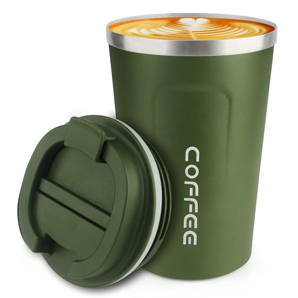 A vácuo de aço inoxidável é à prova de derramamentos de caneca de caneca de caneca com tampa com copos de café para manter café quente/gelo, chá e cerveja