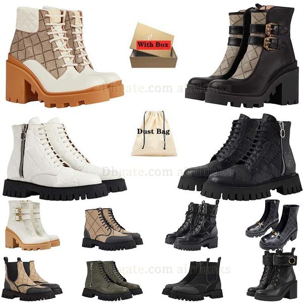 2024 Martin Botas Designer Womens High Top Plataforma de Bota de Couro Deserto Botas Ankle Boots Zipper Borracha Lace-Up Booties Vintage Dhgates Winter Snow Shoe com caixa