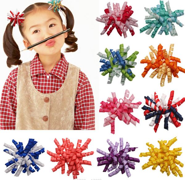 Fasce per capelli con nappe arricciate arcobaleno per bambini, anello elastico, copricapo da principessa, accessori per capelli per feste di compleanno per bambini Z6185