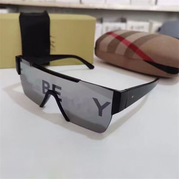 Patlayıcı havalı teknoloji duyu gözlükleri marka tasarımcısı güneş gözlüğü anti-shine açık UV koruyucu kare, açık moda güneş gözlüklerini yansıtıp kutu ile yüksek kaliteli