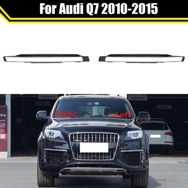 Крышка автомобильной фары для Audi Q7 2010-2015, авто фара, прозрачный абажур, дневные ходовые огни, чехлы, стеклянный корпус линзы