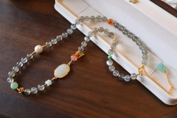 Ожерелья с подвесками MOXI, ожерелье из натурального нефритового жемчуга в китайском стиле, темпераментное элегантное женское ювелирное изделие, подарок для фестиваля и вечеринки