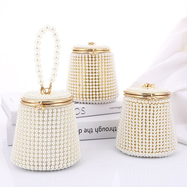 Ladies Pearl Handbag Handmade Designer Style New Cion Women's Bags Mini Bolsa e Bolsas de Luxo Bolsas de Moda de Luxo FMT-4137