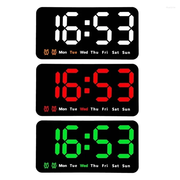 Wandklokken Grote digitale klok 8,5 inch Led-alarm met grote 2 alarmen Dropship